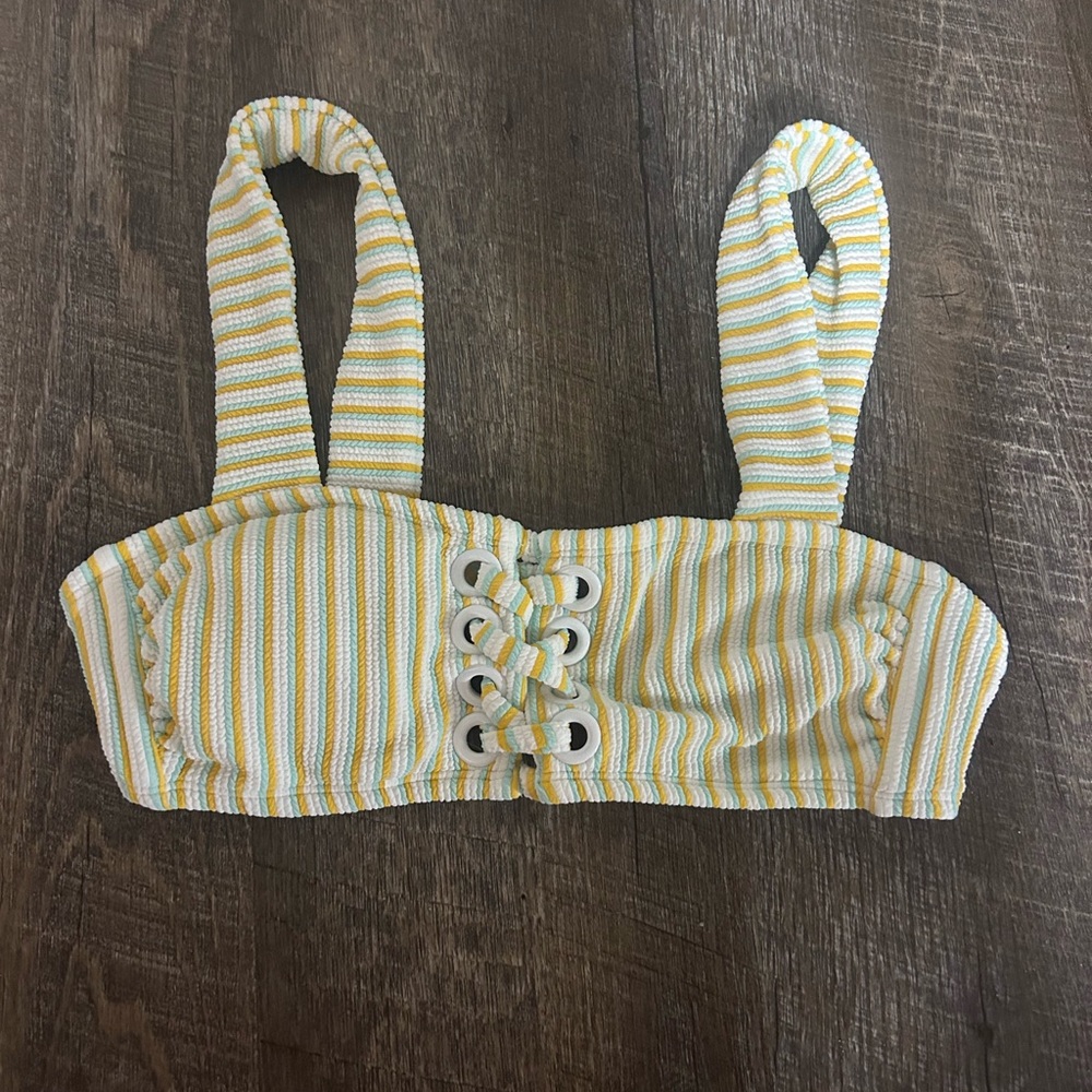 Striped bikini top